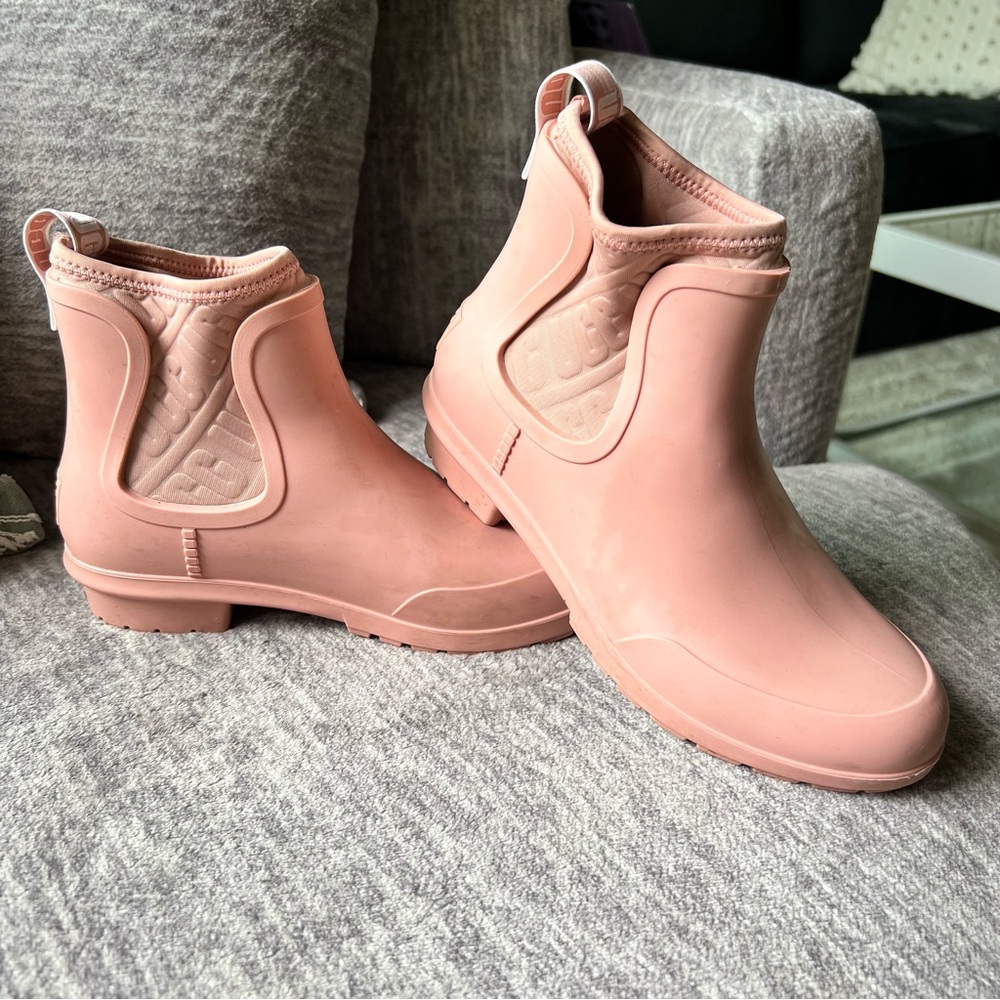 UGG Pink Ankle Rain Boots